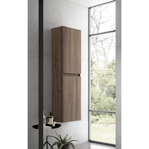 Saniclass Chaci Armoire haute - 140x35x27cm - 2 portes - noyer SW1212789