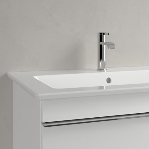 Villeroy & Boch Venticello Lavabo pour meuble avec lavabo gauche 100x50cm avec 1 trou pour robinetterie (et 2 trous perçables) avec trop plein blanc 1025126