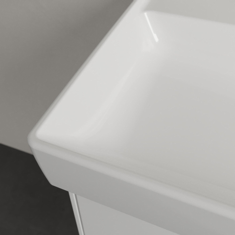 Villeroy & Boch Collaro meubelwastafel - 80x47cm - zonder overloop - 1 kraangat CeramicPlus - White Alpine (glans wit) SW358375