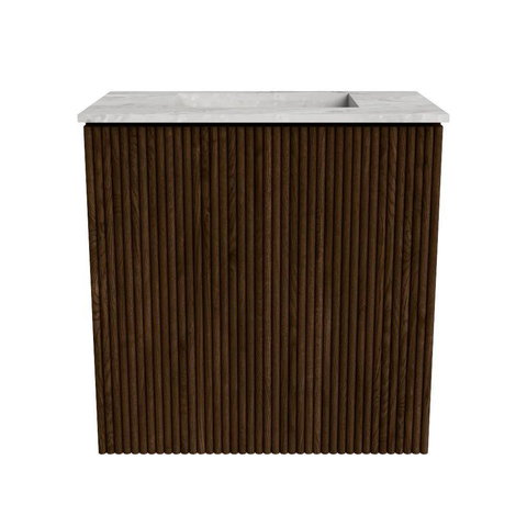 Mondiaz JOYA-DLUX 40cm toiletmeubel - kleur Walnut - Wastafel FAYE positie Midden Zonder kraangat kleur Glace. SW1422357