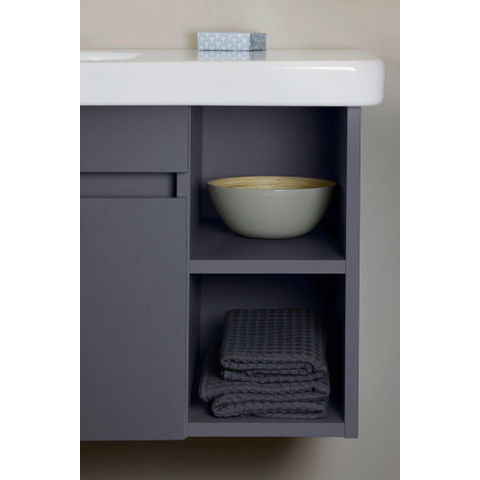 Duravit Durastyle Meubelwastafel asymmetrisch - met 1 kraangat links - 80x48cm - met wondergliss - wit SW54162