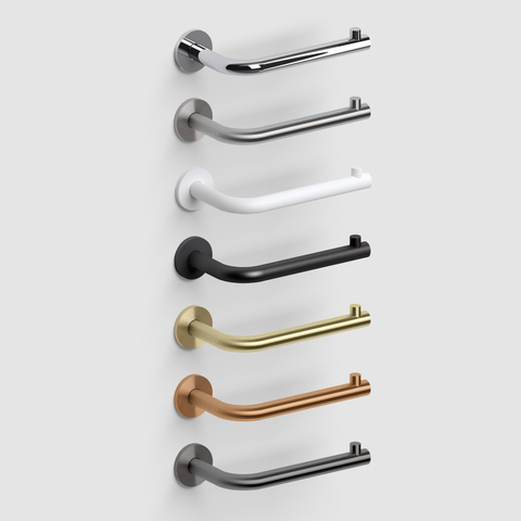 Clou Kaldur porte-rouleau de papier toilette en forme de L sans clapet inox brossé SW917292