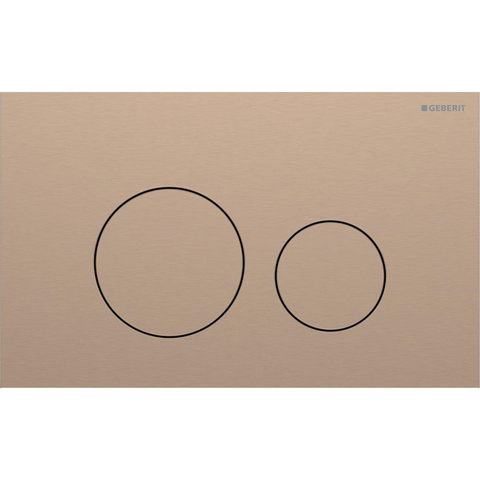 Geberit Sigma40 bedieningsplaat - 2-toets spoeling - extra dun - ronde knoppen - RVS - geborsteld rood goud (koper) SW1237095