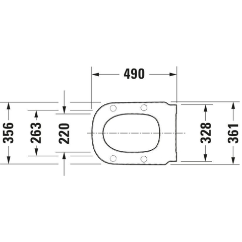 Duravit D-code Vital WC-zitting 48.5x36.1x4.3cm Kunststof wit Glanzend 0295865