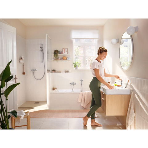 Hansgrohe Rebris s Eengreeps douchemengkraan - opbouw - met 2 flow rates - hoogglans chroom SW803052