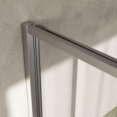 BRAUER Luminis Nisdeur - 90x200 - naar binnen draaiend - helder glas - omkeerbaar - incl. glascoating - geborsteld RVS PVD SW1580985