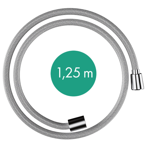 Hansgrohe Designflex Textiel - doucheslang - 125cm - hoogglans chroom SW918814