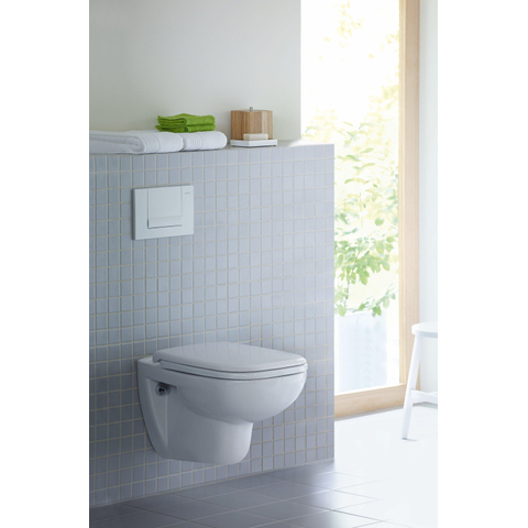 Duravit D-code - D-Code - PACK - hangtoilet - afmeting pack 570 x 400 x 445 mm - met wc-zitting - softclose - wit hoogglans SW85521