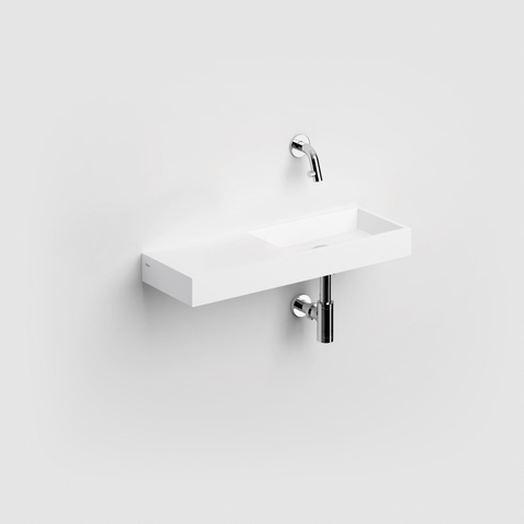 Clou Mini Wash Me lave-mains 56x19cm gauche sans bonde Aluite Blanc mat SW9322