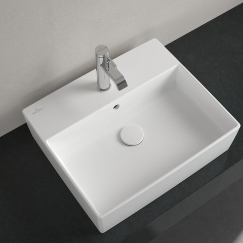 Villeroy & Boch memento 2.0 opzetwastafel - 50x42cm - met 1 kraangat - met overloop - White Alpine (glans wit) SW479653