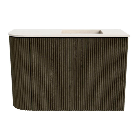 Mondiaz JOYA-DLUX 61.6cm toiletmeubel - ronding links kleur Shadow - Wastafel FAYE positie Rechts 1 kraangat kleur Meli. SW1426253