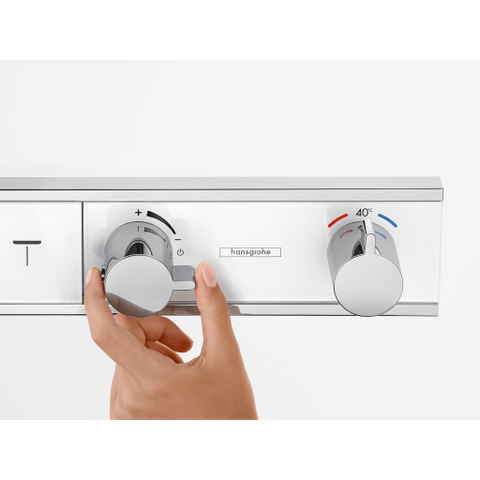 Hansgrohe RainSelect élément de finition pour robinet de douche encastré thermostatique pour 4 fonctions 59.8x90cm blanc/chrome SW157091