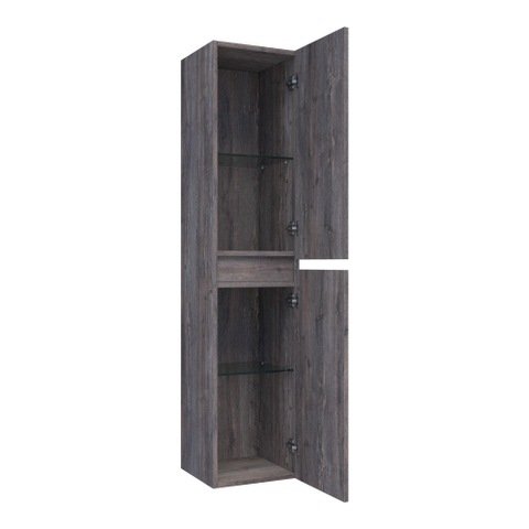 BRAUER Joy Armoire de salle de bains - 160x35x35cm - 2 portes - sans poignées - ouverture à gauche ou à droite - Driftwood SW499119