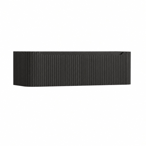 H&R Badmeubelen Juice Wastafelonderkast - 140x45x40cm - afgeronde hoeken - 3D-front - 2 lades - geïntegreerde greep - basalt SW1259395
