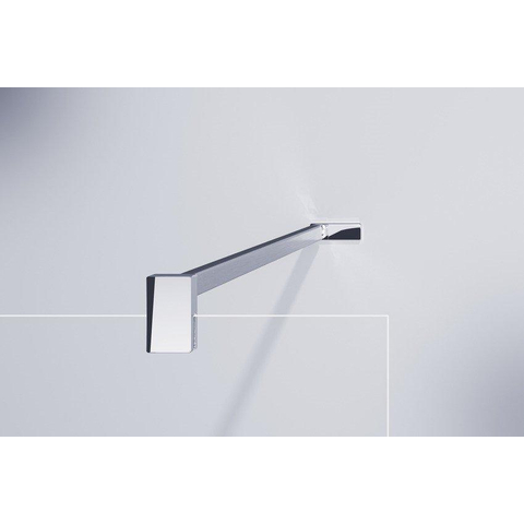 Huppe Una walk-in inloopdouche 140x200cm met muurprofiel en dwarssteun 8mm helder veiligheidsglas met antikalkbehandeling zilver glans OUT12294