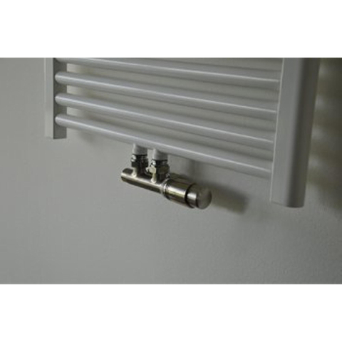 Riko set thermostatisch onderblok haaks-rechts geborsteld staal SHOWROOMMODEL SHOW25450