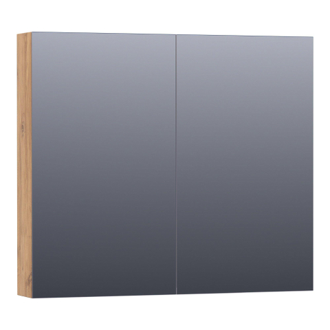 BRAUER Impress spiegelkast – 80x70x15 cm – 2 deuren, dubbelzijdige spiegeldeuren – Chateau SW392910