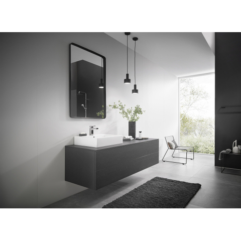 Hansgrohe Vernis Shape 1 greeps wastafelkraan - 100 met trekwaste - hoogglans chroom SW651367