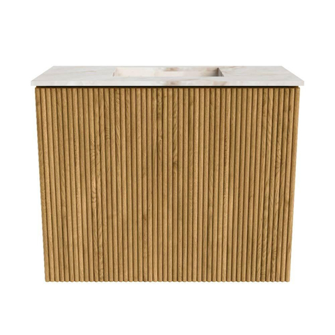 Mondiaz JOYA-DLUX Meuble de toilette 50cm - couleur Oak - Vasque FAYE position Milieu Sans trou de robinet couleur Frappe SW1421879