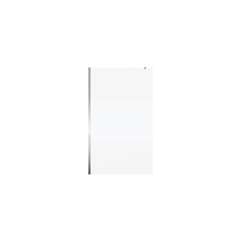 Van Marcke Inloopdouche - 120x200cm - veiligheidsglas - band mat glas - anti kalk - chroom SW238195