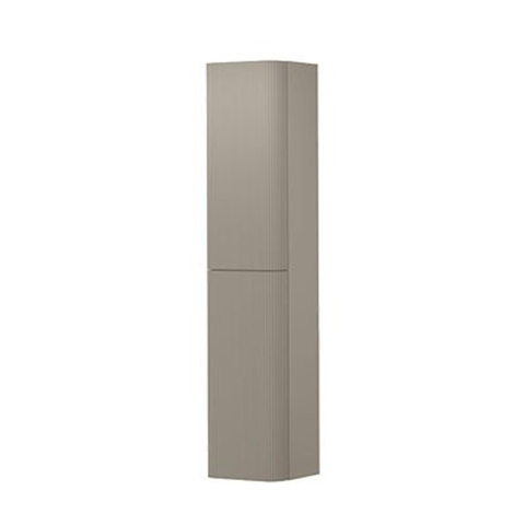INK Concept R Hoge Kast - 35x35x169cm - 2 deuren - afgeronde hoeken - verticaal gefreesd - tbv grepen - rechtsdraaiend - mat creme cotton SW1405460