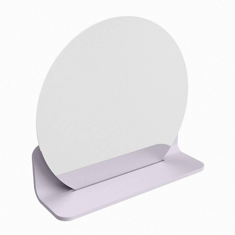 Mondiaz SPOT miroir – Ø 40 cm – avec tablette – Cale (gris clair) SW1235493