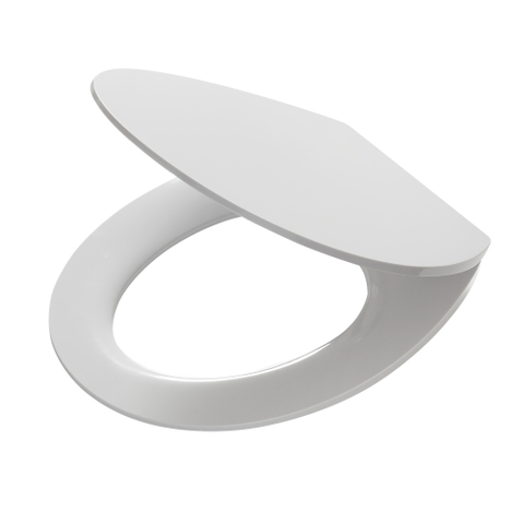 Tiger Blade toiletzitting - 37.2x44.7cm - rond - softclose - quick release - glans wit SW877138