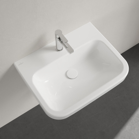 Villeroy & Boch Architectura wastafel - 60x47cm - met kraangat - zonder overloop - White Alpine (glans wit) 1025256