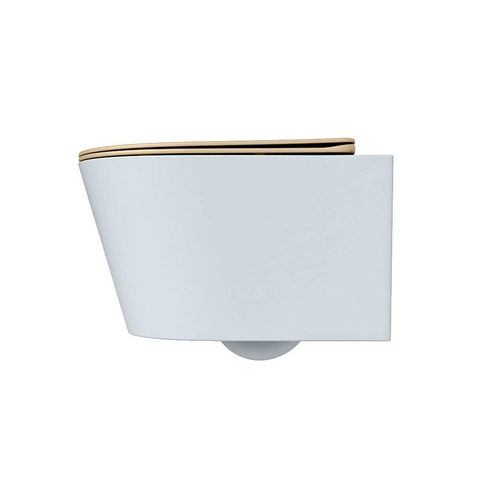 Mondiaz LAVIE hangtoilet – spoelrandloos – 36 x 53 cm – met softclose zitting – Clay (lichtblauw/grijs), zitting Sand (beige) SW1208767