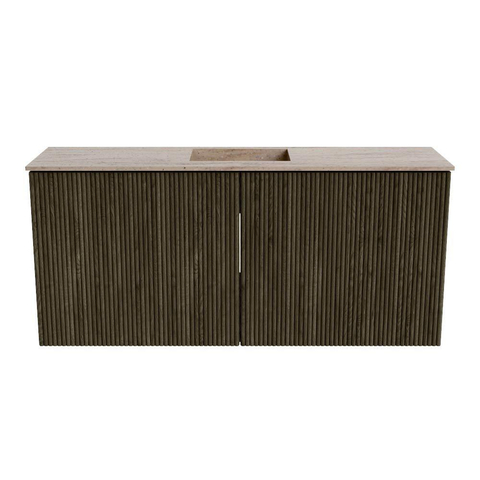 Mondiaz JOYA-DLUX 90cm meuble de salle de bains - couleur Shadow - Vasque FAYE position Milieu 1 trou de robinet couleur Saba. SW1425124