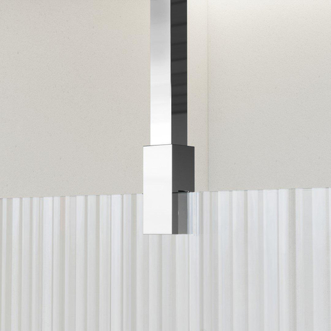 Fortifura Galeria Douche à l'italienne - 120x200cm - Verre nervuré - Bras plafond - Chrome SW957404