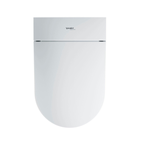 Duravit Sensowash Starck F Lite douchewc - 37.8x57.5cm - spoelrandloos - met closetzitting - compact - glans wit SW420600