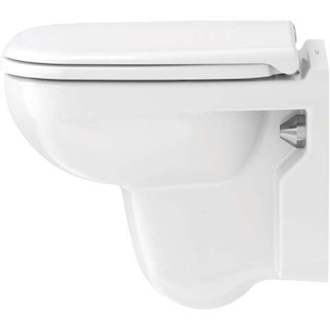 Duravit D-code WC-zitting - 44.3x35.9x5cm - met softclose - kunststof - compact - wit glanzend SW46981
