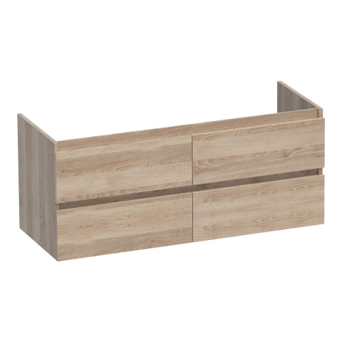 BRAUER Joy meuble sous-lavabo 120 4 tiroirs softclose - sans poignées - 2 découpes pour siphon - Sunlit SW1201084