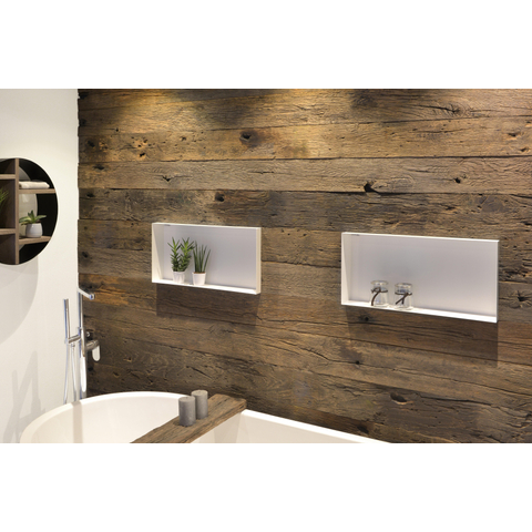 Looox Colour BoX niche encastrée - 90x30x10cm - Acier inoxydable blanc mat GA48367
