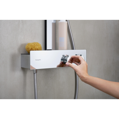 Hansgrohe RainFinity Showerpipe - 360 - 1jet - met showertablet - 350 - hoogglans chroom SW918118