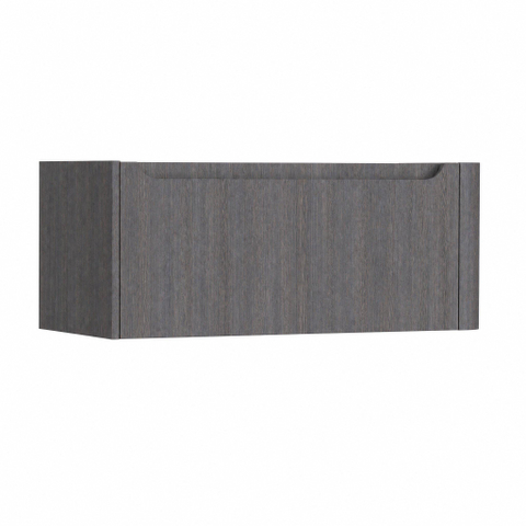 H&R Badmeubelen Juice Wastafelonderkast - 100x45x40cm - rechterhoek afgerond - 1 lade - geïntegreerde greep - Wenge SW1109879