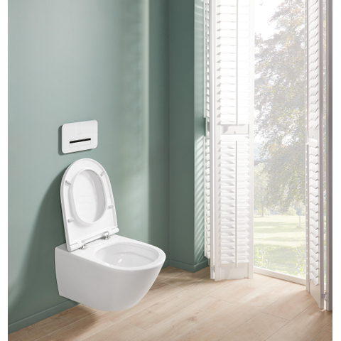 Villeroy & Boch universo twistflush Universo Wandcloset Pack - 56cm twistflush diepsoel zitting - White Alpine (glans wit) SW762339