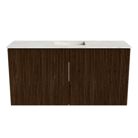Mondiaz JOYA-DLUX 80cm toiletmeubel - kleur Walnut - Wastafel FAYE positie Midden Zonder kraangat kleur Ostra. SW1422594
