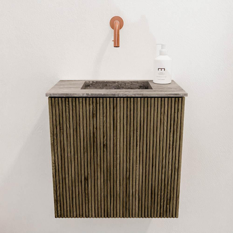 Mondiaz JOYA-DLUX Meuble de toilette 40cm - couleur Dusk - Vasque FAYE position Milieu Sans trou de robinet couleur Oza SW1425956