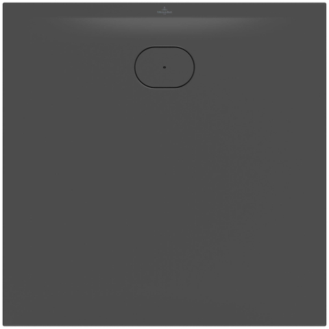 Villeroy & Boch Ecora douchebak - 100x100x3.5cm - afvoer korte zijde - anthracite (antraciet) SW1558878
