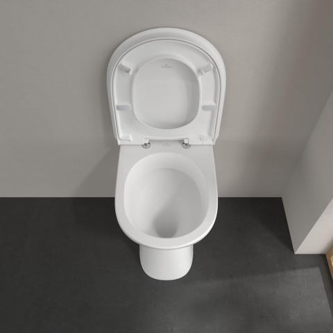 Villeroy & Boch Vicare staand toilet - zonder spoelrand - diepspoel - zonder zitting - White Alpine (glans wit) SW654763