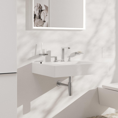 Hansgrohe Tecturis E 3-gats wastafelkraan - 150 met PushOpen - waste set - hoogglans chroom SW918364