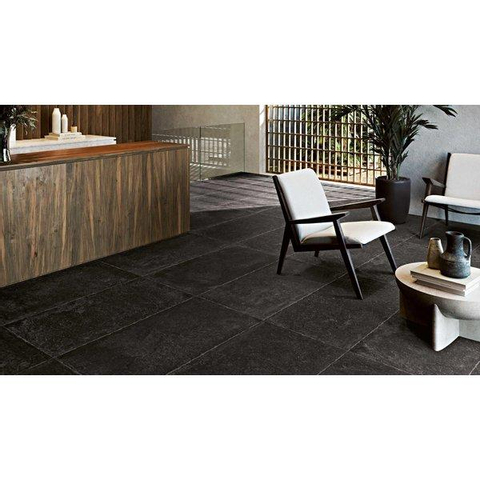 ÉCHANTILLON Ceralto Divaro Plank Carreau de sol - 80x80cm - 9.5mm - rectifié - Dark SW912688