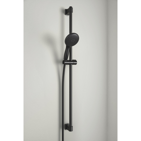 Grohe Vitalio Start 110 Glijstangset - 90cm - ronde handdouche - met 2 straalsoorten - gladde doucheslang - matte black (mat zwart) SW1126916