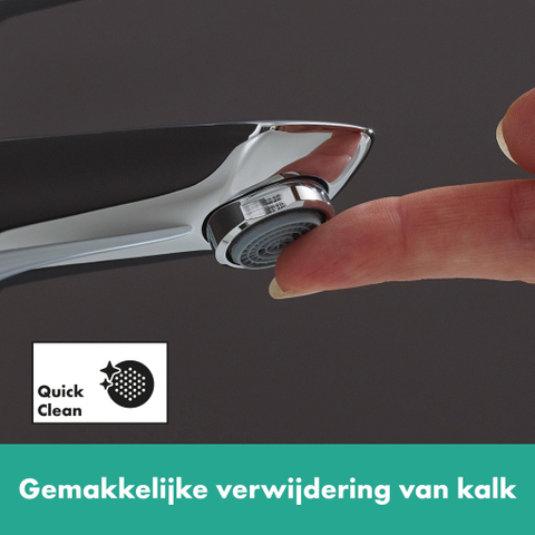 Hansgrohe Talis e 1 greeps wastafelkraan - 110 met afvoerplug - hoogglans chroom SW28984