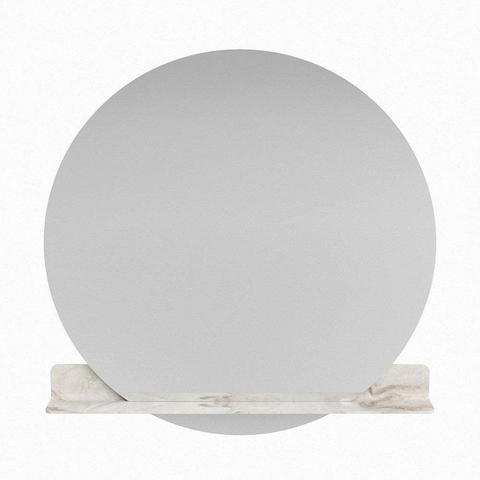 Mondiaz SPOT spiegel – Ø120 cm – met planchet – Frappe (beige marmer) SW1213228
