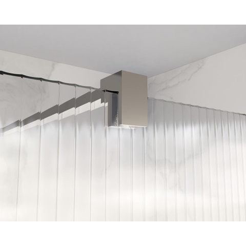 Fortifura Galeria Douche à l'italienne - 100x200cm - verre nervuré - Chrome SW876953