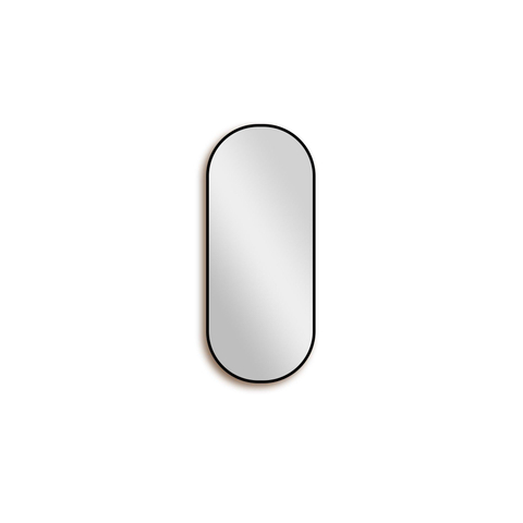 Saniclass Retro Line miroir – ovale – 38 x 90 cm – Noir mat SW643428