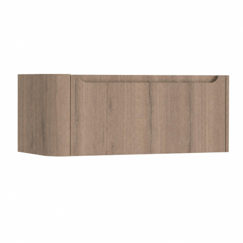 H&R Badmeubelen Juice Meuble sous vasque - 100x45x40cm - angle gauche arrondi - 1 tiroir - poignée intégrée - charleston SW1109883